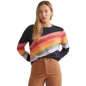 Marine Layer Multicolor Striped Crew Neck Sweater